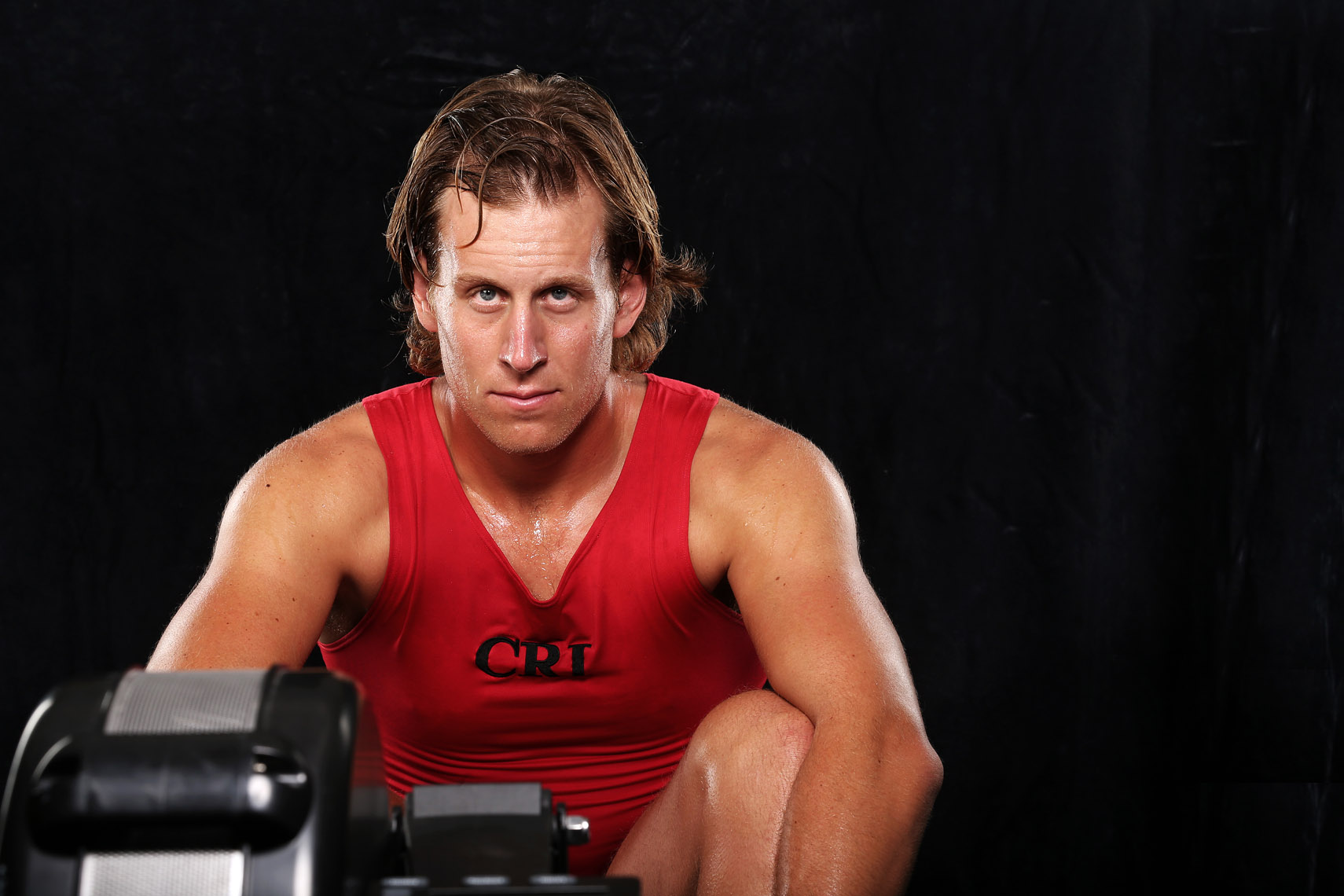 A young and handsome  rower Luke Wilhelm shown at Community Rowing.