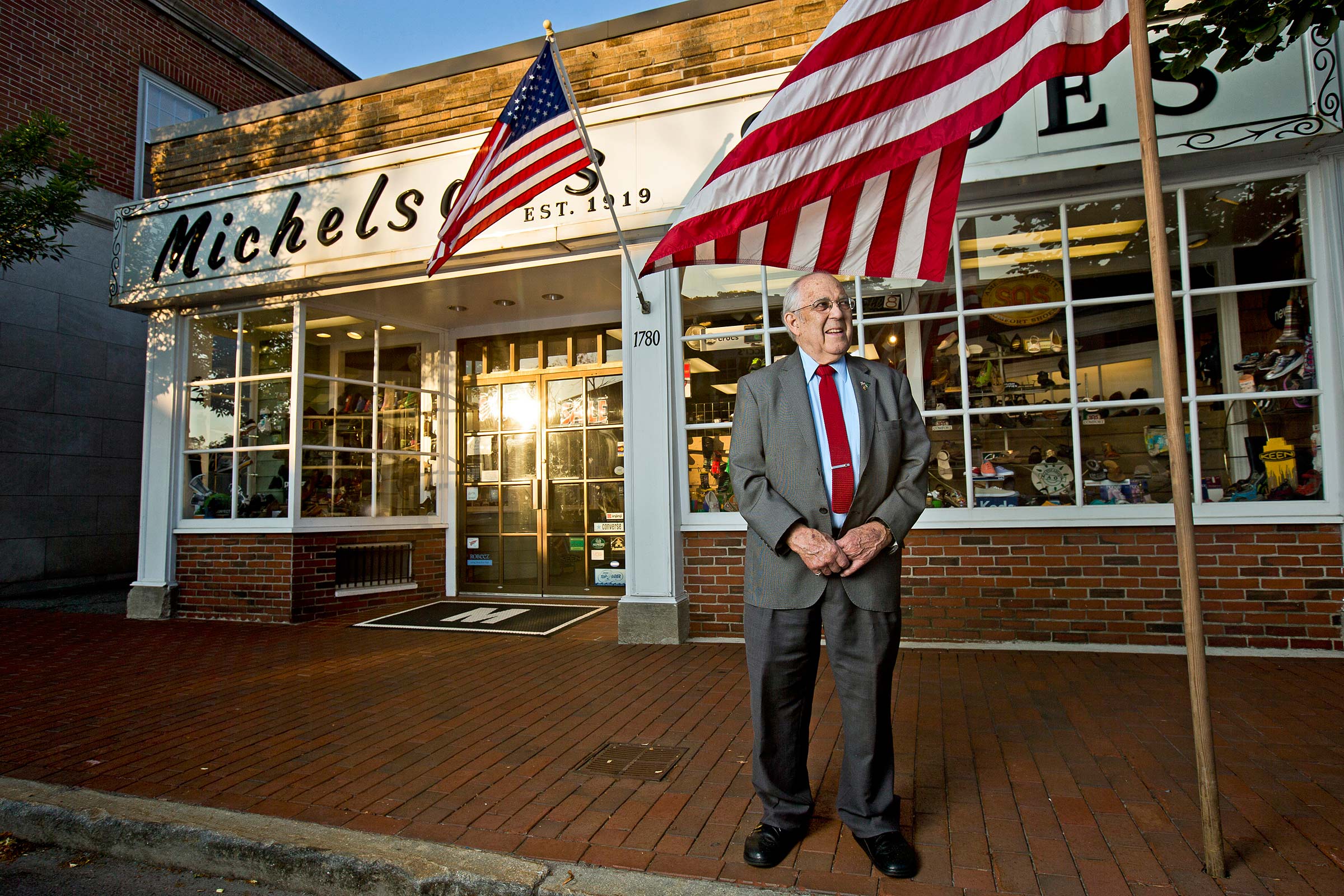 Michelson Shoe Store and its owner Dick Michelson are fixtures in Lexington, MA. 