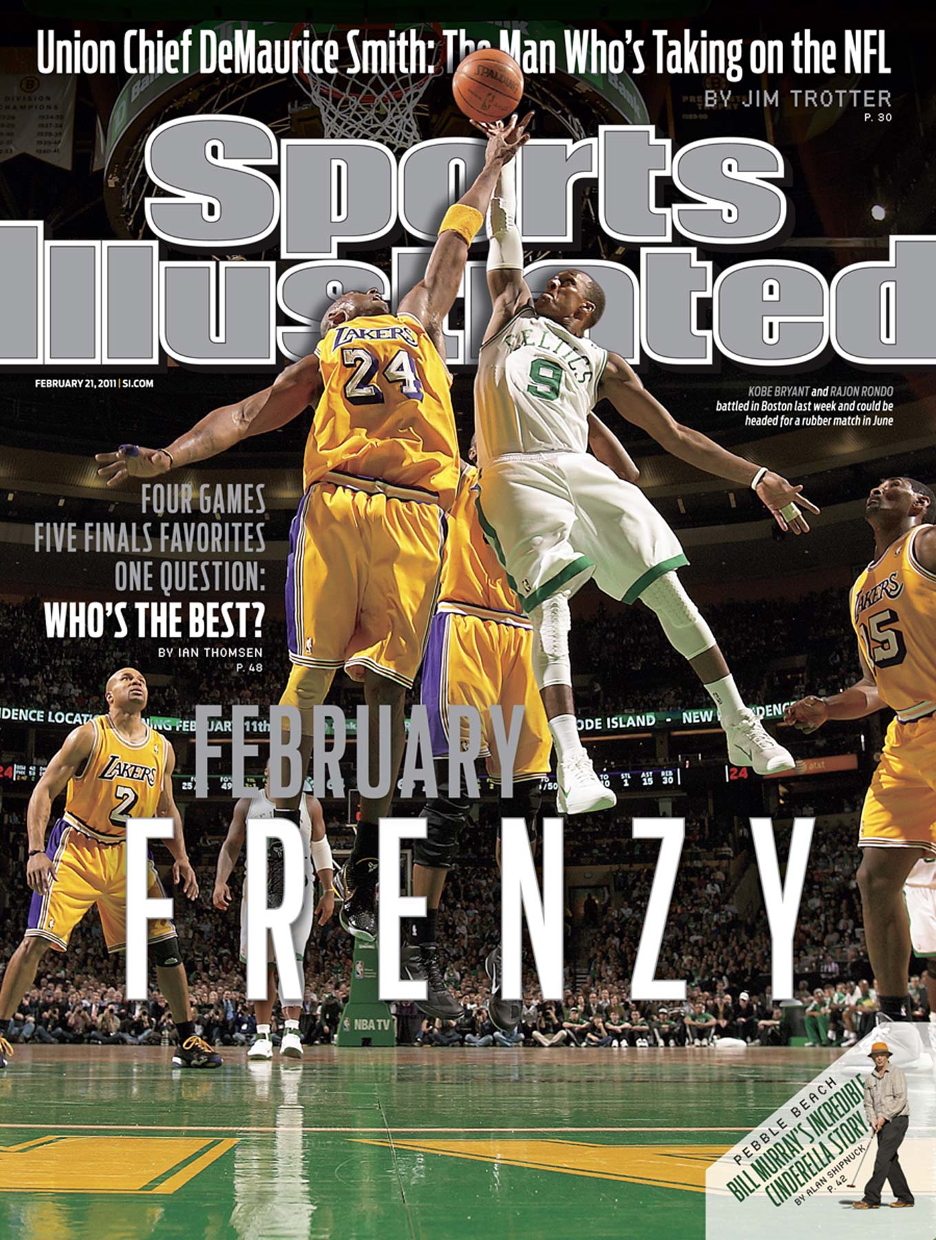 Kobe Bryant and Rajon Rondo on the cover of Sports Illustrated.